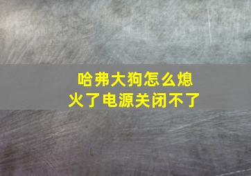 哈弗大狗怎么熄火了电源关闭不了