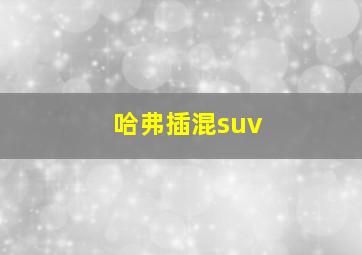 哈弗插混suv