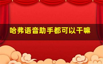 哈弗语音助手都可以干嘛