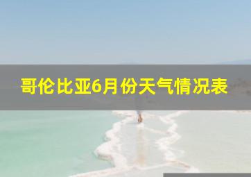 哥伦比亚6月份天气情况表