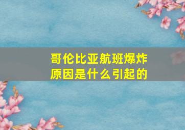 哥伦比亚航班爆炸原因是什么引起的