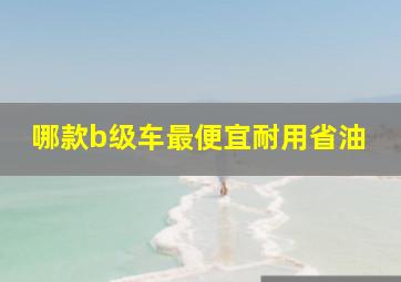 哪款b级车最便宜耐用省油