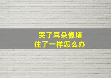 哭了耳朵像堵住了一样怎么办