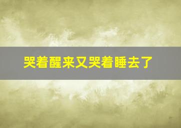 哭着醒来又哭着睡去了