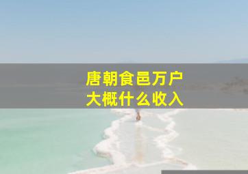 唐朝食邑万户大概什么收入