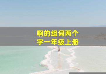 啊的组词两个字一年级上册