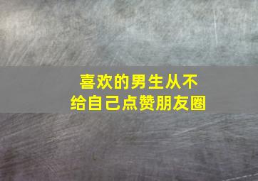 喜欢的男生从不给自己点赞朋友圈