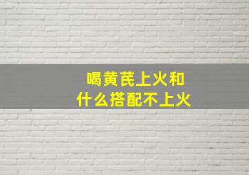 喝黄芪上火和什么搭配不上火