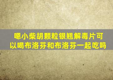 嗯小柴胡颗粒银翘解毒片可以喝布洛芬和布洛芬一起吃吗