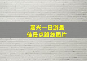 嘉兴一日游最佳景点路线图片