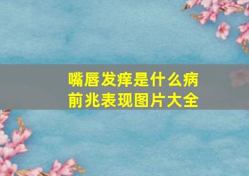 嘴唇发痒是什么病前兆表现图片大全