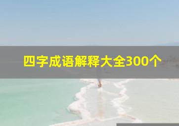 四字成语解释大全300个