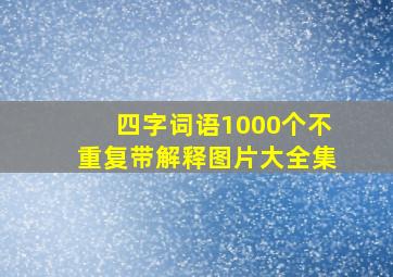 四字词语1000个不重复带解释图片大全集