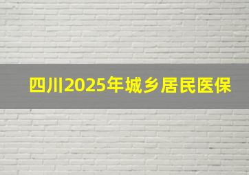 四川2025年城乡居民医保