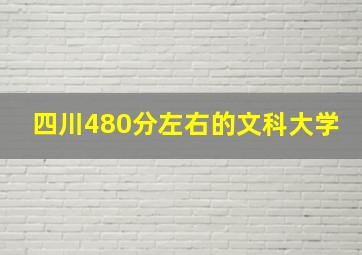 四川480分左右的文科大学