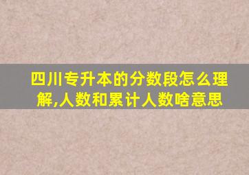 四川专升本的分数段怎么理解,人数和累计人数啥意思