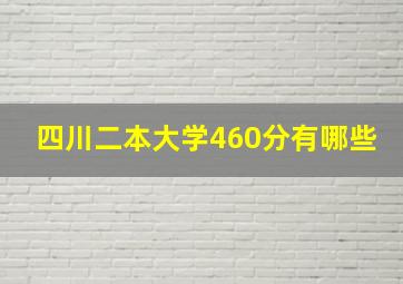 四川二本大学460分有哪些