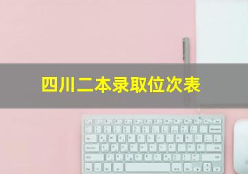 四川二本录取位次表