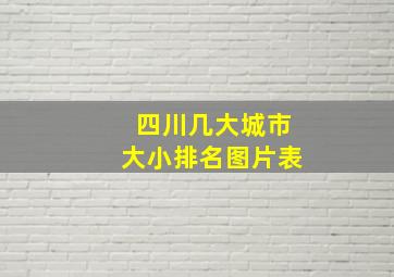 四川几大城市大小排名图片表