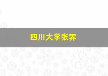 四川大学张霁