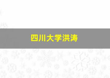 四川大学洪涛