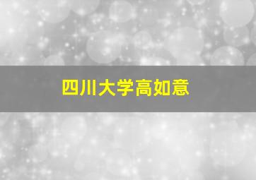 四川大学高如意