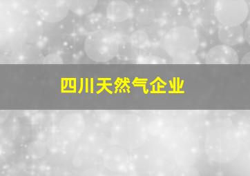 四川天然气企业