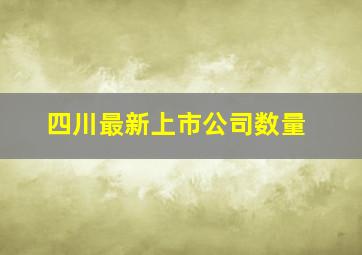 四川最新上市公司数量