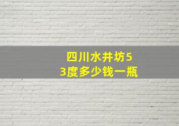 四川水井坊53度多少钱一瓶