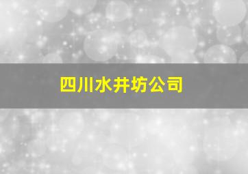 四川水井坊公司