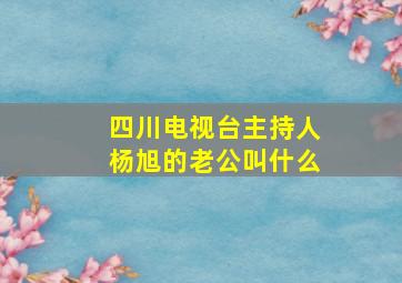 四川电视台主持人杨旭的老公叫什么