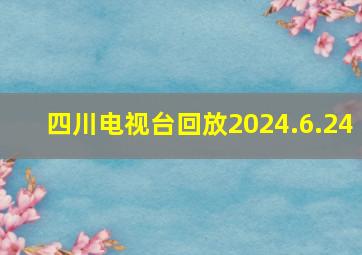 四川电视台回放2024.6.24