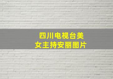 四川电视台美女主持安丽图片