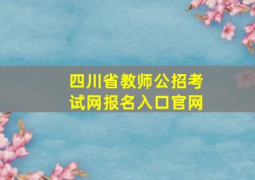 四川省教师公招考试网报名入口官网