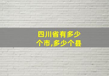 四川省有多少个市,多少个县