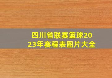 四川省联赛篮球2023年赛程表图片大全