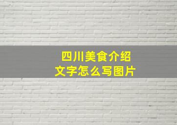 四川美食介绍文字怎么写图片