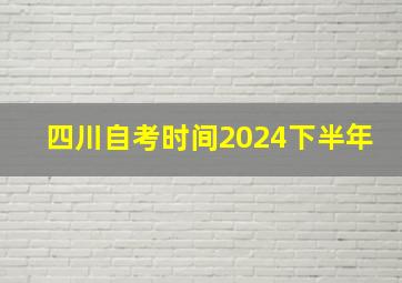 四川自考时间2024下半年