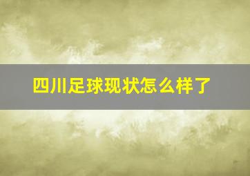 四川足球现状怎么样了