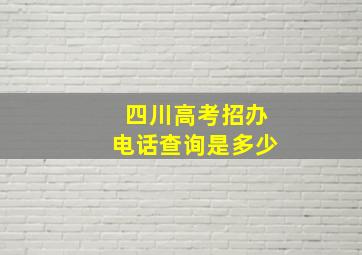 四川高考招办电话查询是多少