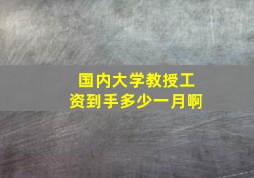 国内大学教授工资到手多少一月啊