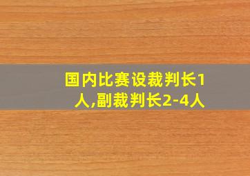 国内比赛设裁判长1人,副裁判长2-4人