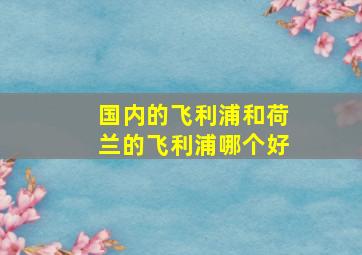 国内的飞利浦和荷兰的飞利浦哪个好