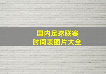 国内足球联赛时间表图片大全