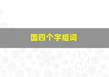 国四个字组词