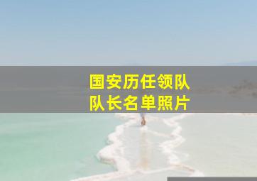 国安历任领队队长名单照片