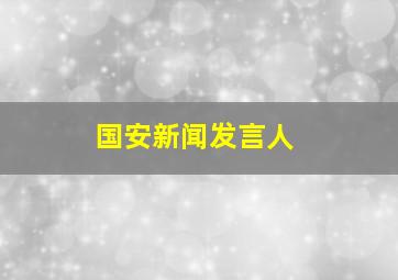 国安新闻发言人