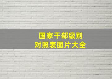 国家干部级别对照表图片大全