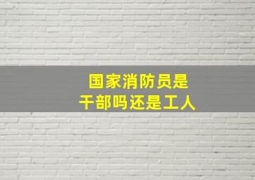 国家消防员是干部吗还是工人