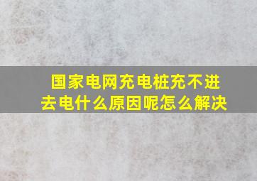 国家电网充电桩充不进去电什么原因呢怎么解决